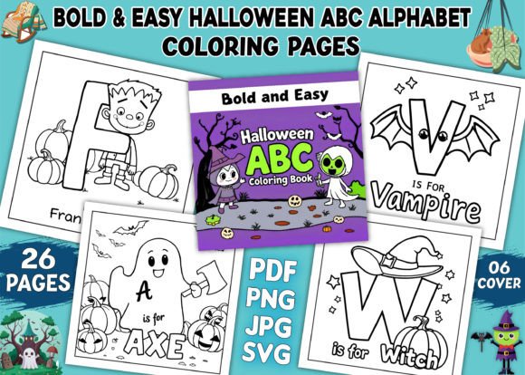 Download Halloween ABC Alphabet Coloring Pages - Pages Collection