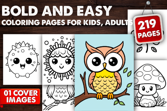 Download Bold and Easy Coloring Pages for Adults - Pages Collection