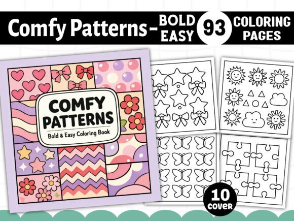 Download Comfy Patterns Bold Easy Coloring Pages - Pages Collection