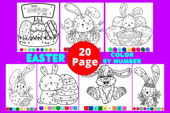 Download Easter Color by Number Pages for Kids V9 - Pages Collection