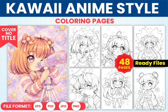 Download Kawaii Anime Style Coloring Book Pages - Pages Collection
