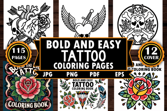 Download Bold and Easy Tattoo Coloring Pages - Pages Collection