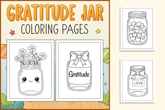 Download Gratitude Jar Coloring Pages for Kids - Rat Collection