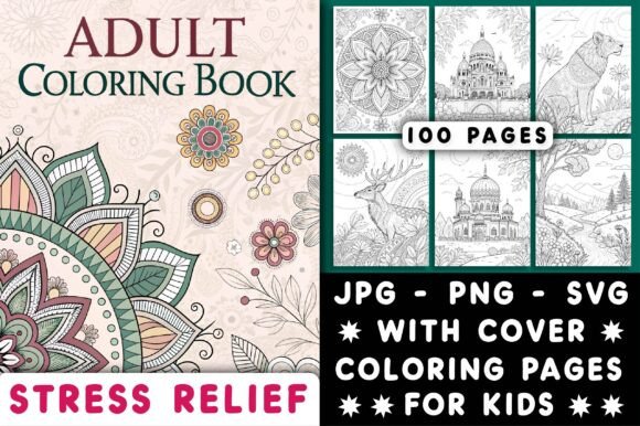 Download Stress Relief Adult Coloring Book Pages - Pages Collection