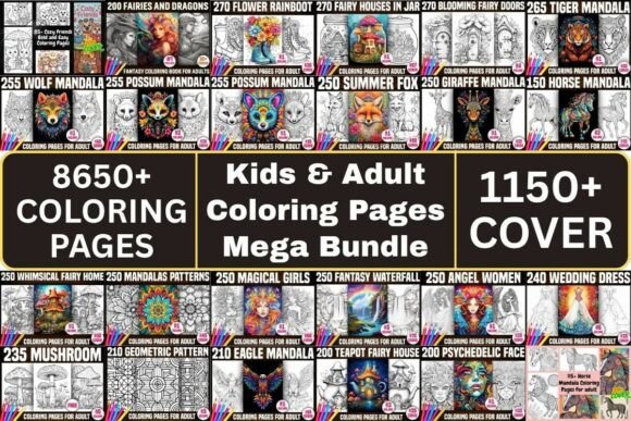 Download Kids &amp; Adult Coloring Pages Mega Bundle - Pages Collection