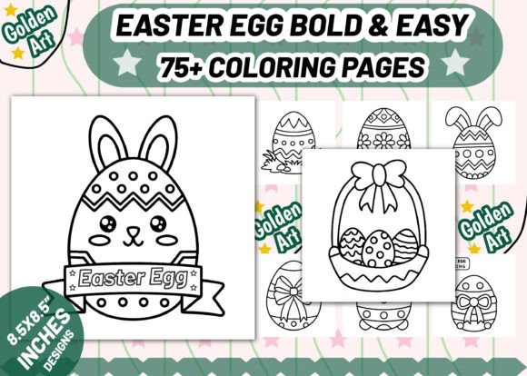 Download Easter Egg Bold and Easy Coloring Pages - Pages Collection