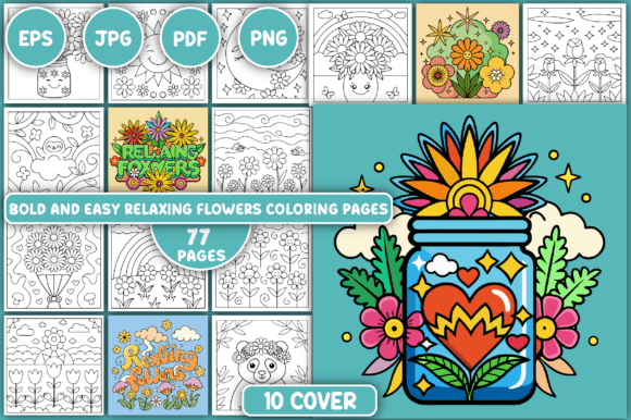 Download Relaxing Flowers Coloring Pages - Pages Collection