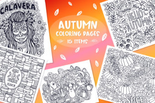 Download Autumn Coloring Pages Bundle 15 Vector - Pages Collection