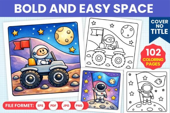 Download Bold and Easy Space Coloring Book Pages - Pages Collection