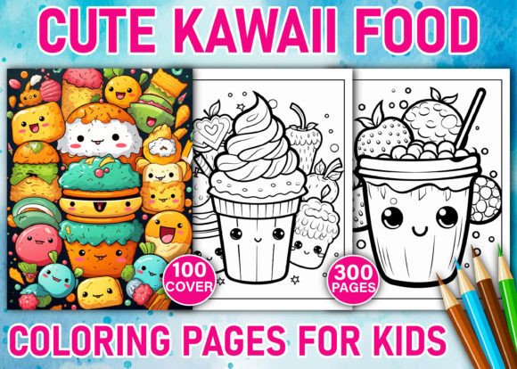 Download Cute Kawaii Food Coloring Pages for Kids - Pages Collection