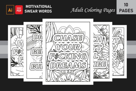 Download Motivational Swear Words Coloring Pages for Adults - Pages Collection