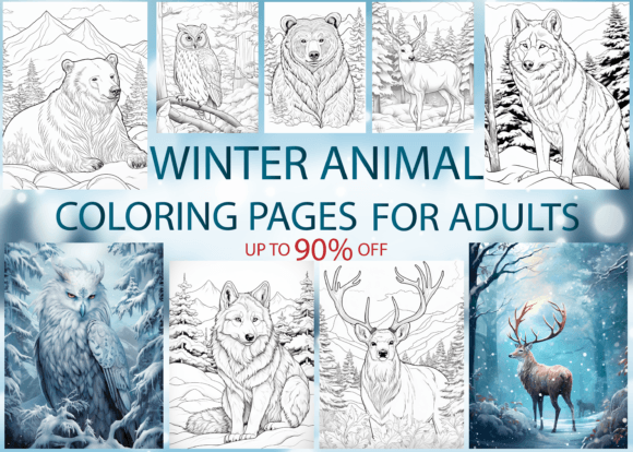 Download Winter Animal Coloring Pages for Adults - Pages Collection
