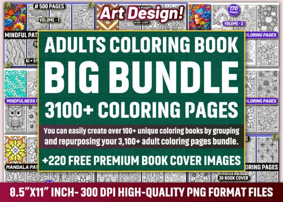 Download 3100+ Adults Coloring Pages Mega Bundle - Pages Collection