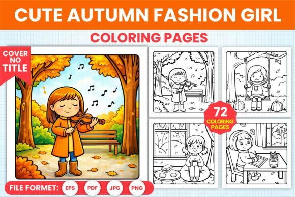 Download Cute Autumn Fashion Girl Coloring Pages - Pages Collection