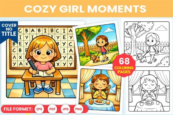 Download Cozy Girl Moments Coloring Pages - Pages Collection