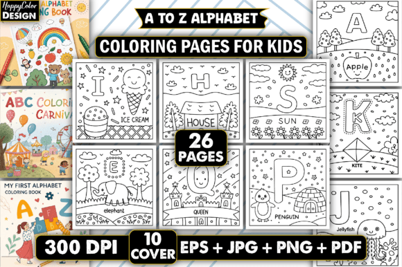 Download A to Z Alphabet Coloring Pages for Kids - Pages Collection