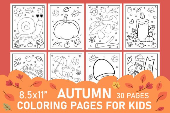 Download Autumn Coloring Pages for Kids Volume-2 - Pages Collection