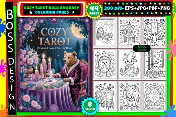 Download Cozy Tarot Bold and Easy Coloring Pages - Pages Collection