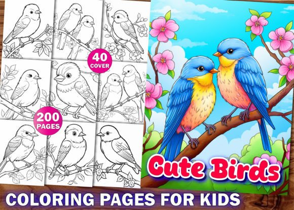 Download 200 Cute Birds Coloring Pages for Kids - Pages Collection