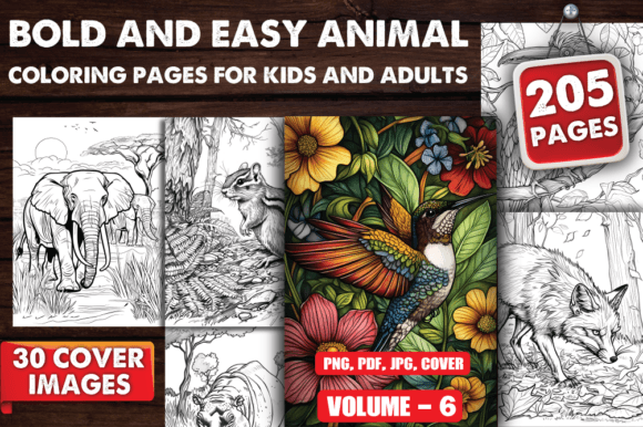 Download Bold and Easy Animal Coloring Pages V-06 - Pages Collection
