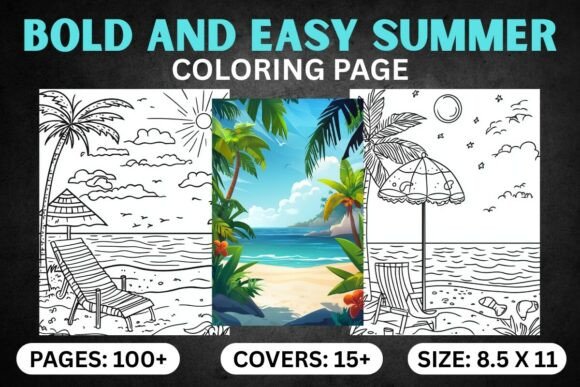 Download Bold and Easy Summer Coloring Book Pages - Pages Collection