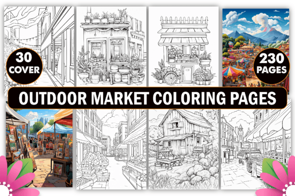 Download Outdoor Market Coloring Pages for Adults - Pages Collection