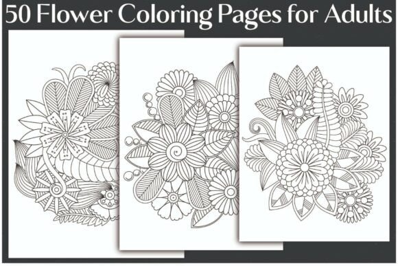 Download Flower Coloring Pages for Adults - Pages Collection