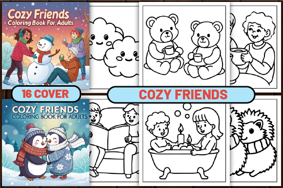 Download 64 Cozy Friends Coloring Pages for Adult - Pages Collection