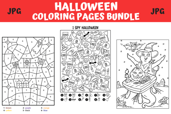 Download Halloween Coloring Pages Bundle - Pages Collection