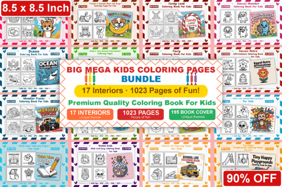 Download 1023 Big Mega Kids Coloring Pages Bundle - Pages Collection