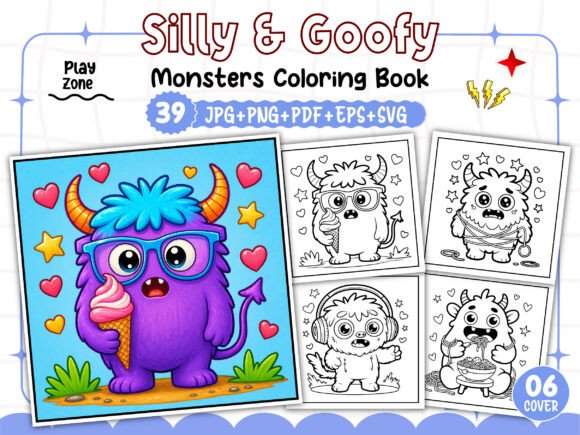 Download Silly &amp; Goofy Monsters Coloring Pages - Pages Collection