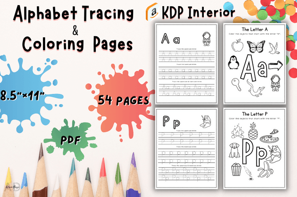 Download Alphabet Tracing &amp; Coloring Pages - Pages Collection