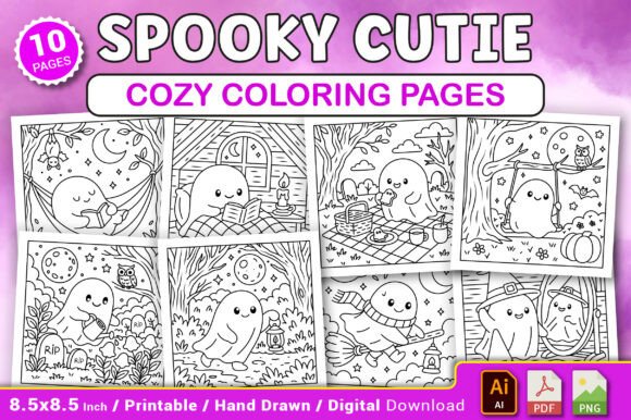 Download Spooky Cutie Cozy Coloring Pages - Pages Collection