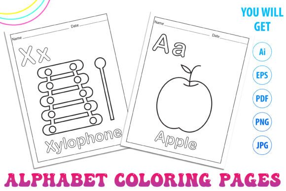 Download Alphabet Coloring and Tracing Pages - Pages Collection