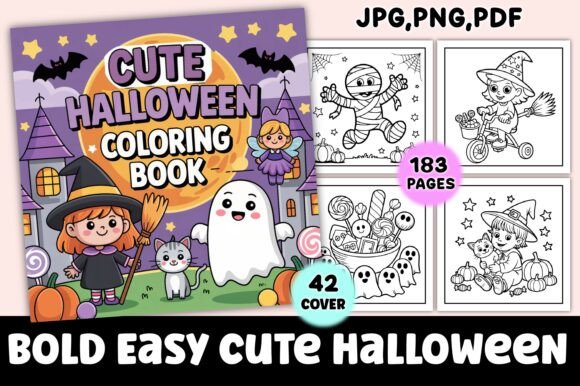Download Bold Easy Cute Halloween Coloring Pages - Pages Collection