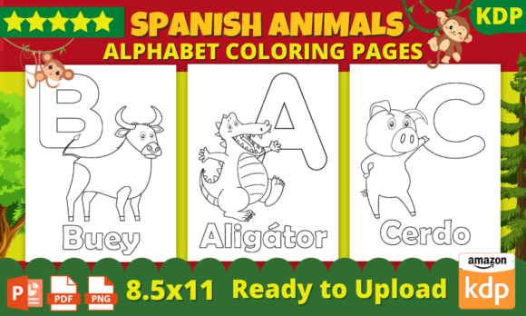 Download Spanish Animals Alphabet Coloring Pages - Pages Collection