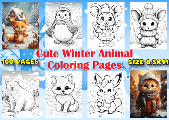 Download Cute Winter Animal Coloring Pages - Pages Collection
