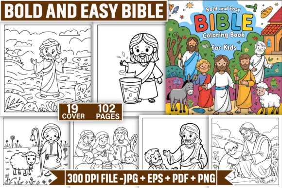 Download Bold and Easy Bible Coloring Pages - Pages Collection