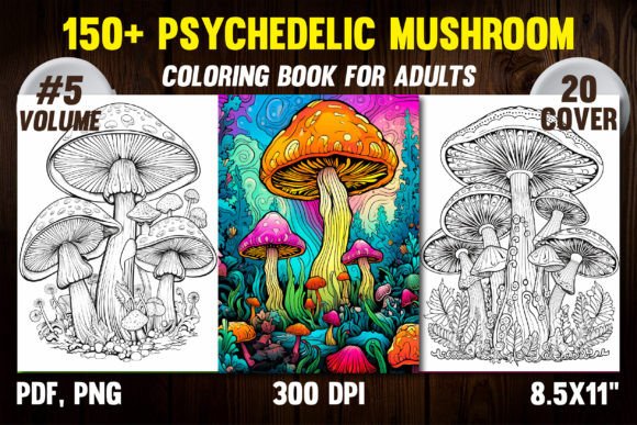 Download Psychedelic Mushroom Coloring Pages 5 - Pages Collection