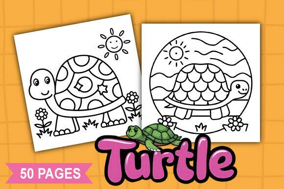 Download Cute Turtle Coloring Pages Bold &amp; Easy - Pages Collection