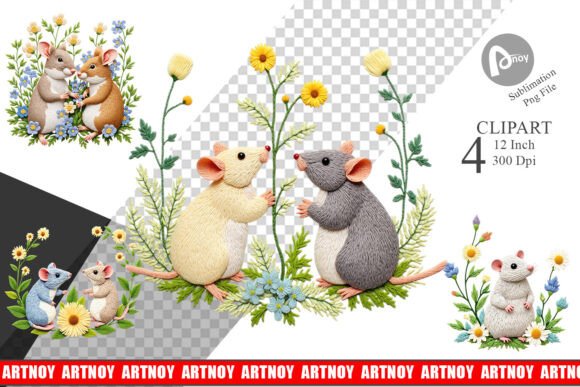 Download Rat Embroidery Clipart - Rat Collection