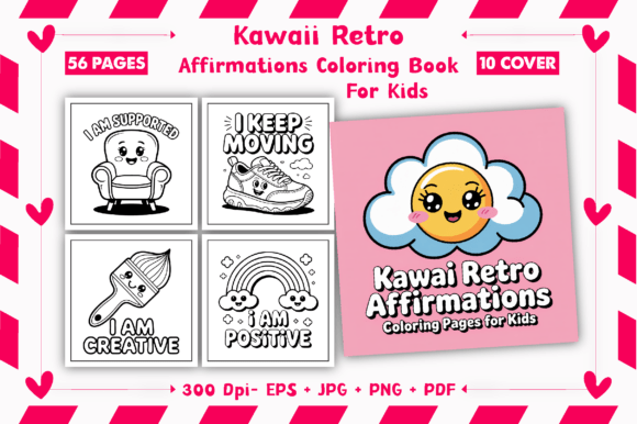 Download Kawaii Retro Affirmations Coloring Pages - Pages Collection