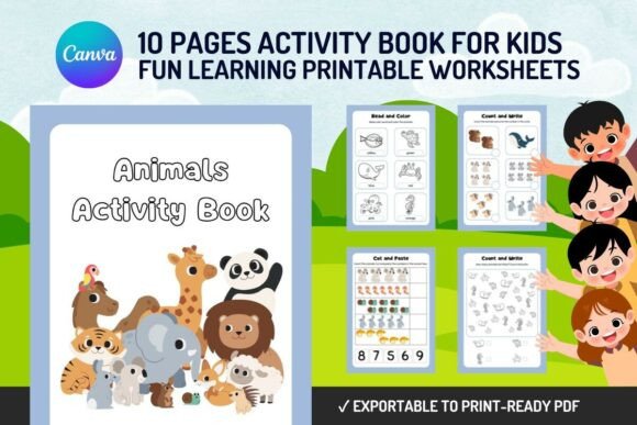 Download 10 Pages Activity Book for Kids - Pages Collection
