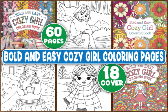 Download Bold and Easy Cozy Girl Coloring Pages - Pages Collection