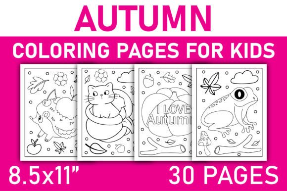 Download Autumn Coloring Pages for Kids Volume-8 - Pages Collection