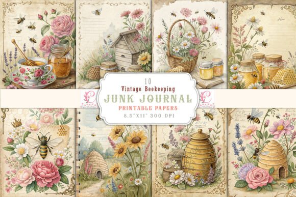 Download Vintage Beekeeping Junk Journal Pages - Pages Collection