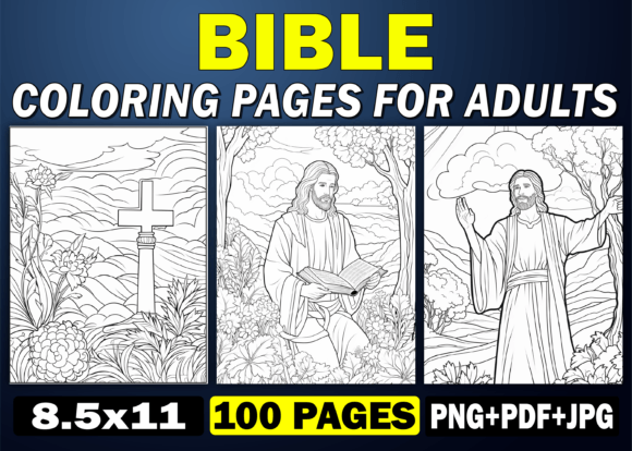 Download 100 Bible Coloring Pages Book for Adults - Pages Collection