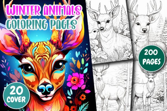 Download 200 Winter Animal Coloring Pages Vol - 1 - Pages Collection