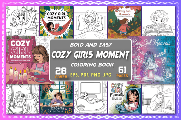 Download Cozy Girl Moments Coloring Pages - Pages Collection
