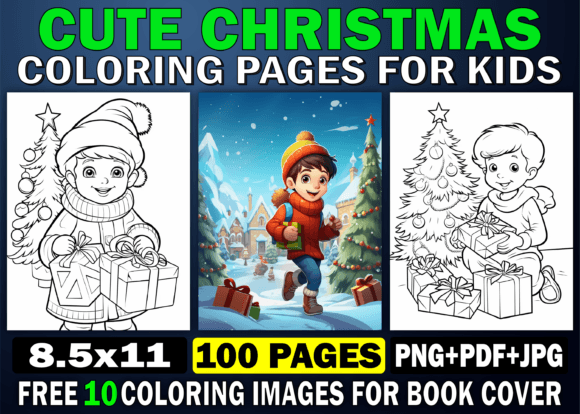Download Cute Christmas Coloring Pages for Kids - Pages Collection